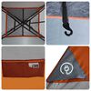 vidaXL Camping Tent with Porch 4-Person Orange Waterproof