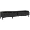 vidaXL TV Cabinet Black 202x39x43.5 cm Cold-rolled Steel