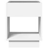 vidaXL Bedside Table with Infinity LED White 40x40x50 cm
