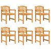 vidaXL 7 Piece Garden Dining Set Solid Wood Teak