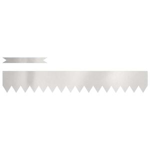 vidaXL Lawn Edging 10 pcs 100 x 0.05 x 15 cm Stainless Steel Silver