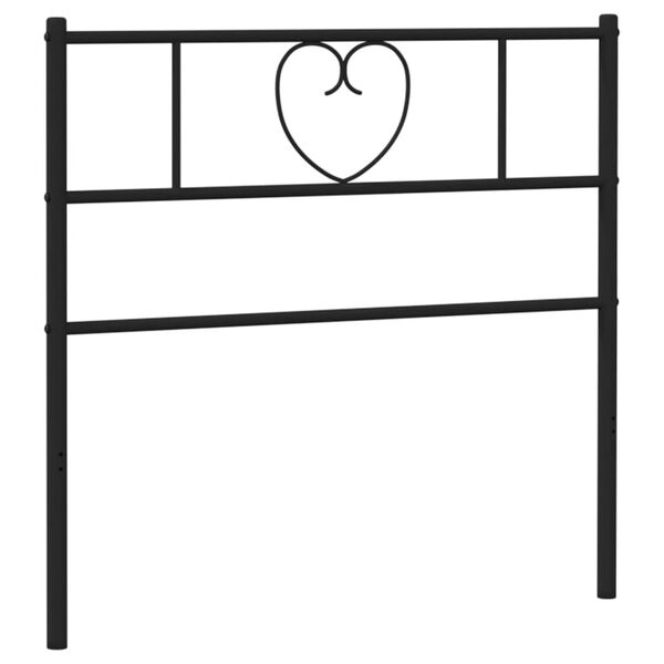 vidaXL Metal Replace Headboard Black 90 cm