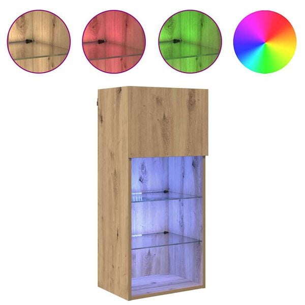 vidaXL Wall-mounted TV Cabinets 2 pcs Artisan Oak 40.5 x 30 x 90 cm