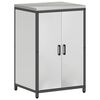 vidaXL Kitchen Storage Set with Shelf 2 pcs Silver Galvanised Steel