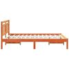 vidaXL Bed Frame Brown 135 x 190 cm Solid Pine Wood