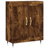 vidaXL Highboard Smoked Oak 69.5x34x180 cm Engineered Wood