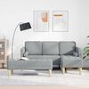 vidaXL Sofa Set 2 pcs Light Grey 173 x 131 x 67 cm Fabric
