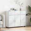 vidaXL Sideboard FLORIN White 88.5 x 30.5 x 73 cm Engineered Wood