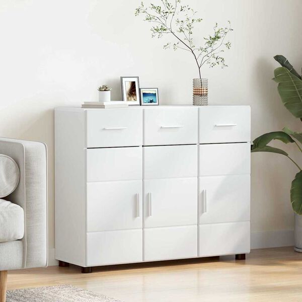 vidaXL Sideboard FLORIN White 88.5 x 30.5 x 73 cm Engineered Wood