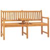 vidaXL 3-Seater Garden Bench with Table 150 cm Solid Teak Wood