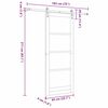 vidaXL Sliding Door Natural 83 x 211 cm Solid Pine Wood and Glass
