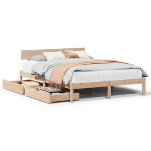 vidaXL Bed Frame without Mattress 160x200 cm Solid Wood Pine