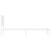 vidaXL Metal Bed Frame without Mattress with Headboard White 90x190cm