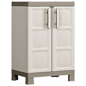 Keter Low Storage Cabinet Excellence Beige and Taupe 97 cm