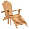 vidaXL Adirondack Chair 2 pcs Brown 137 x 77 x 95 cm Solid Teak Wood