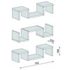 Homemania Wall Shelf Elegant 74.2x22x16.8cm White