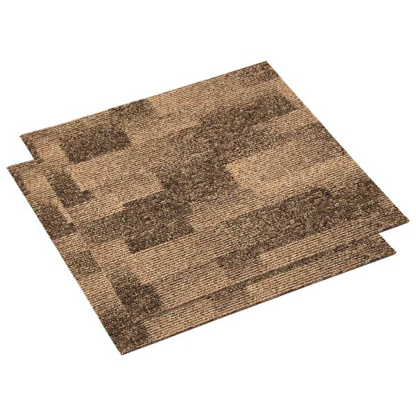 vidaXL Floor Carpet 20 pcs Brown 50 x 50 cm PP