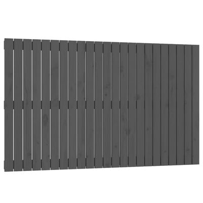 vidaXL Wall Headboard Grey 147x3x90 cm Solid Wood Pine