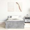 vidaXL Bed Frame without Mattress Concrete Grey 75x190 cm Small Single