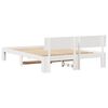 vidaXL Bed Frame with Headboard White 150 x 200 cm Solid Pine Wood