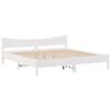 vidaXL Bed Frame with Drawers White 200x200 cm Solid Wood Pine