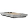 vidaXL Bed Frame with LED Lights without Mattress Concrete Grey 90x200cm