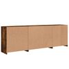 vidaXL Sideboard with LED Lights Smoked Oak 202x37x67 cm