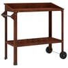 vidaXL Potting Table with Wheels Rusty 96 x 50 x 89 cm