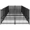 vidaXL Outdoor Dog Kennel Steel 11.26 m²