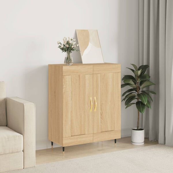 vidaXL Sideboard Sonoma Oak 69.5x34x90 cm Engineered Wood