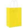 vidaXL Paper Bags 50 pcs with Handles Yellow 15x8x21 cm