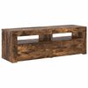 vidaXL TV Cabinet with LED Lights Smoked Oak 120x35x40 cm