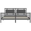 vidaXL Bed Frame without Mattress Grey 200x200 cm Solid Wood