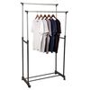 Storage Solutions Clothing Rack Double Hangers with Wheels Adjustable 80x42x(90-160) cm