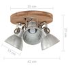 vidaXL Industrial Ceiling Lamp 25 W Silver 42x27cm E27