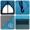 vidaXL Teepee Tent with Roof Blue and Grey 415 x 415 x 247 cm