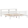 vidaXL Bed Frame with Headboard without Mattress White 200x200 cm