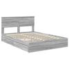 vidaXL Storage Bed Grey Sonoma 150 x 200 cm Engineered Wood