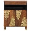 vidaXL Sideboard with Shelf Brown 60 x 33 x 75 cm Solid Mango Wood