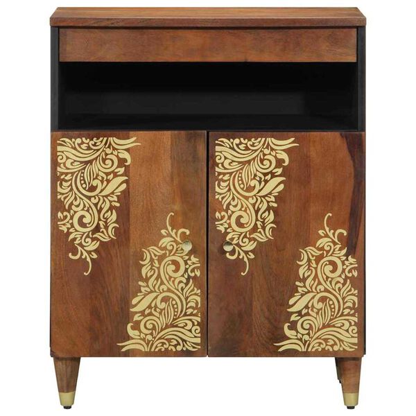 vidaXL Sideboard with Shelf Brown 60 x 33 x 75 cm Solid Mango Wood
