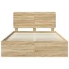 vidaXL Bed Frame Sonoma Oak 150 x 200 cm Solid Pine Wood