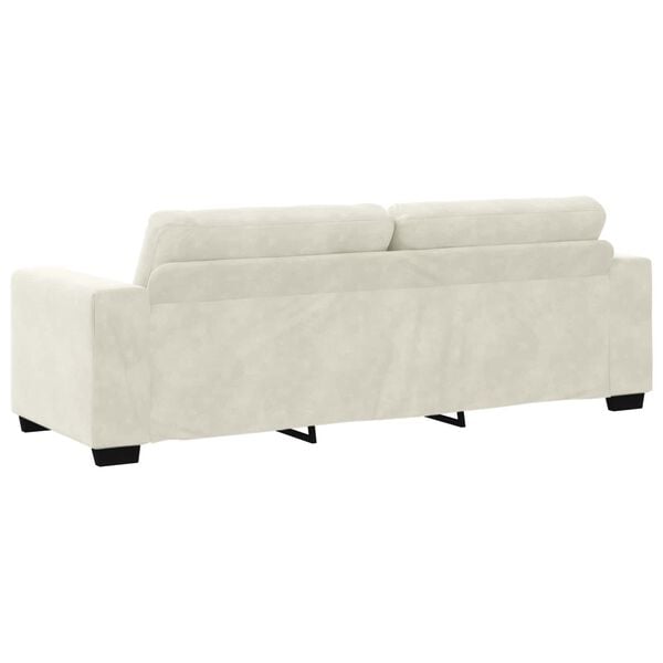 vidaXL Sofa Cream 221 x 80 x 80 cm Poly velvet