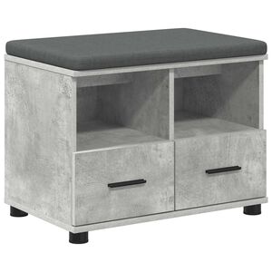 vidaXL Hall Bench Concrete Grey 60 x 38 x 46 cm