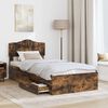 vidaXL Bed Frame with Headboard Smoked Oak 70 x 190 cm Engineered Wood