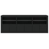 vidaXL Sideboard with LED Lights Black 181.5x37x67 cm
