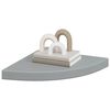 vidaXL Floating Corner Shelves 2 pcs Grey 35x35x3.8 cm MDF
