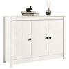vidaXL Sideboard White 100x35x74 cm Solid Wood Pine