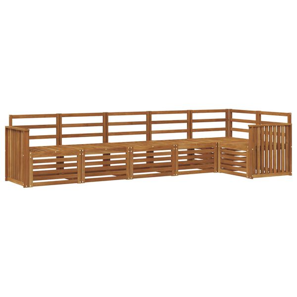 vidaXL Sofa Sets 6 pcs Natural Solid Acacia Wood