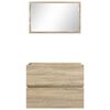 vidaXL Bathroom Furniture Set with Drawer Sonoma Oak Engineered Wood