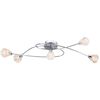 vidaXL Ceiling Lamp with Glass Lattice Shades for 5 G9 Bulbs